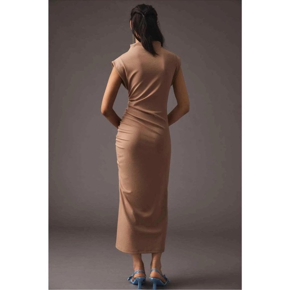 NWT Anthropologie The Maya Ruched Cowl-Neck Dress - Medium Petite - Picture 9 of 13